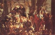 Jacob Jordaens, Jesus Diving the Merchants from the Temple